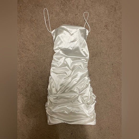 Better Be Shimmering White Mini Dress size medium - Picture 3 of 10